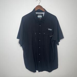 Magellan Outdoors Pro Angler Black Short Sleeve Button Up Fishing Shirt Men’s XL